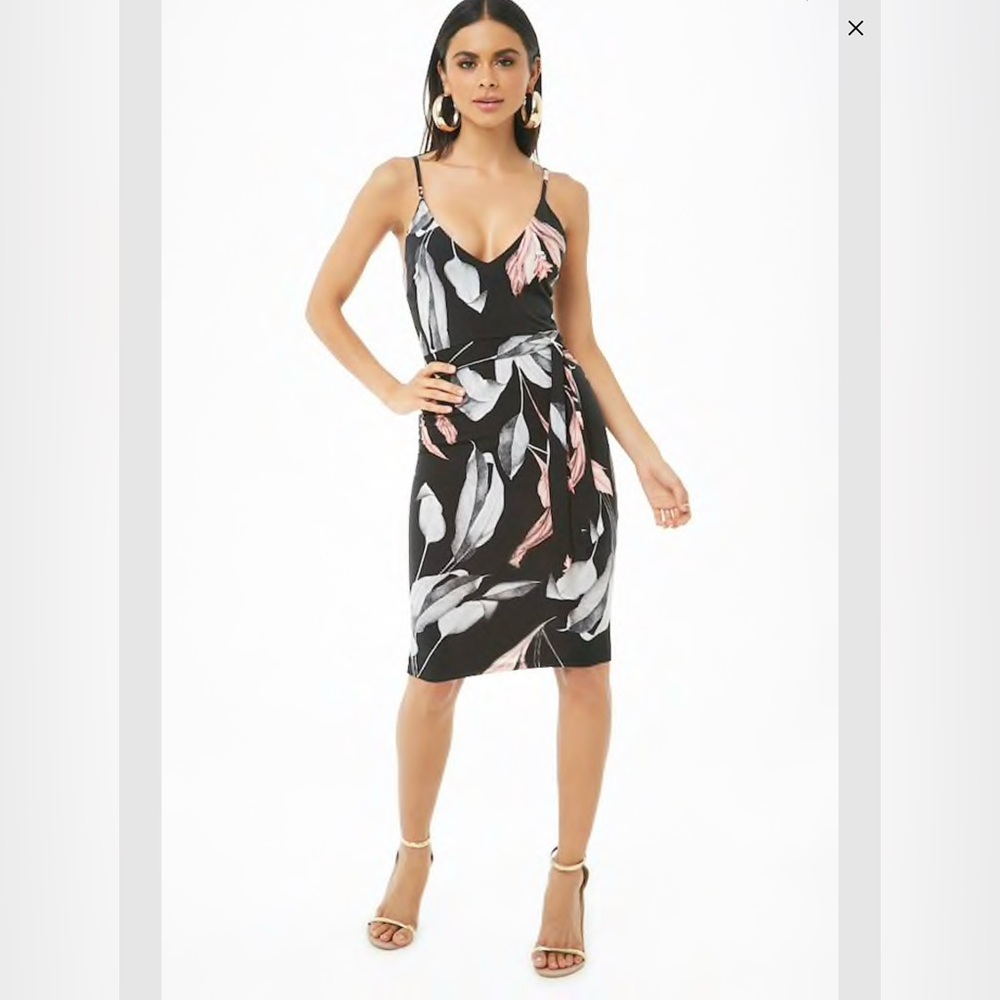 Tropical Floral Print Dress